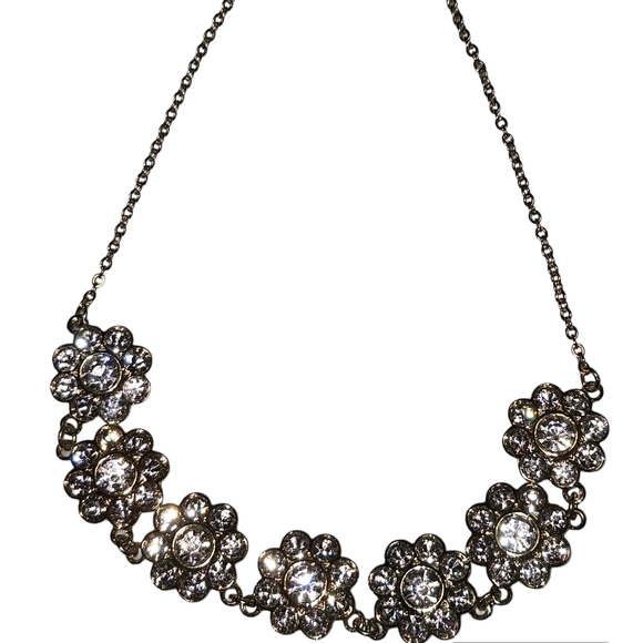 Vintage Signed NWT Rhinestone Necklace 14in, Pist Earrings, Ring SZ 6 Set - Picture 4 of 7